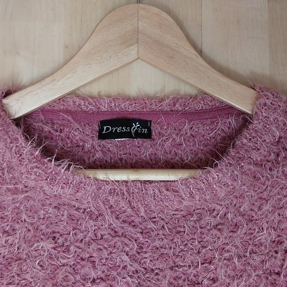 Pink Fuzzy Sweater - Picture 6 of 6